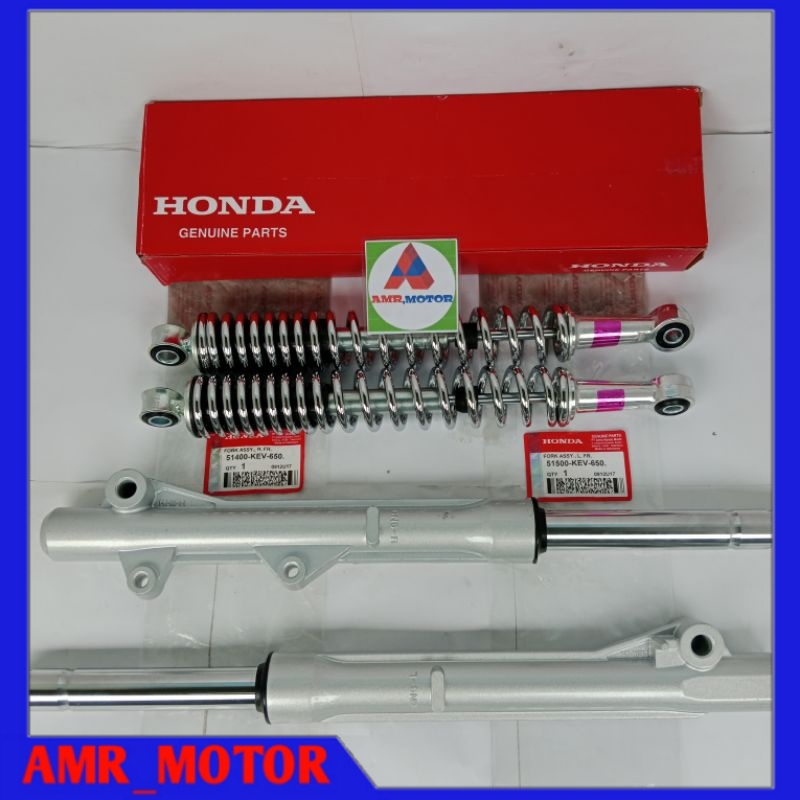 Shockbreaker Belakang Plus As Shock+Tabung Depan Honda Supra X Lama Supra Fit Lama KEV Asli