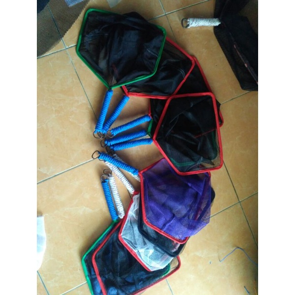 Serokan Ikan Cupang cacingsutra bibit Ikan lele koi serok kutu air 25cm