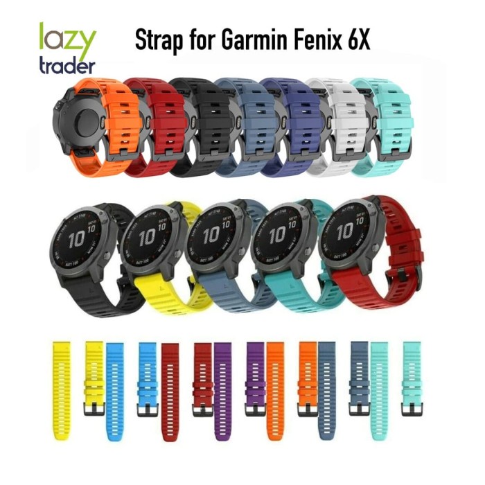 [I-ONE] Tali Jam Garmin - Strap band for Garmin Fenix 6X / Fenix 5X watch - Biru Muda
