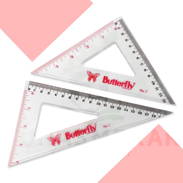 

Penggaris Segitiga Butterfly no 7 / Triangle Ruler