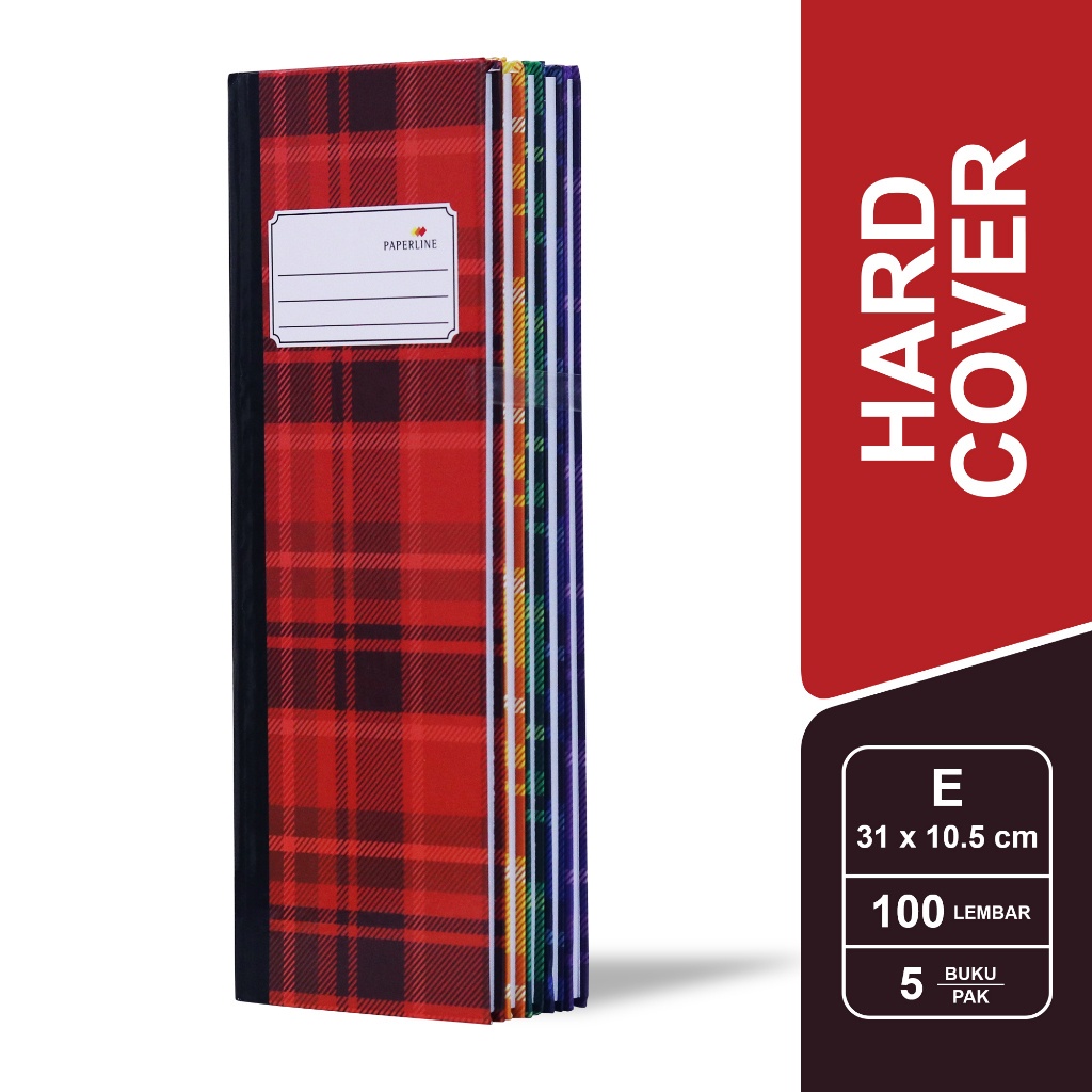 

[BMS Tangerang] Paperline Hard Cover Motif Kotak-Kotak 310 X 105Mm E - PPL HC KTK 100 E