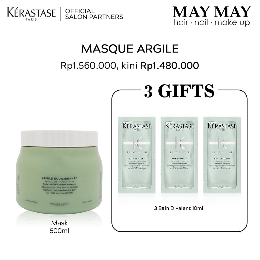 Kerastase Argile Equilibriante 500ml Clay Kulit Kepala Berminyak