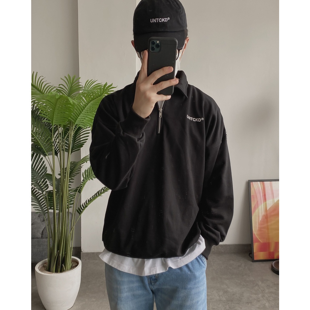 iou Halfzip Rugby Shirt Black