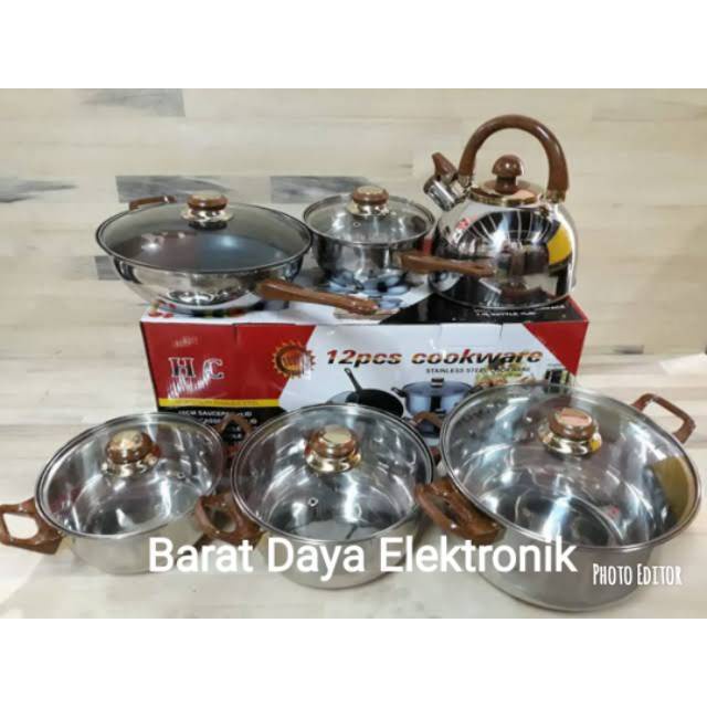 Happy Call / HC Panci Set [12 pcs] Silver