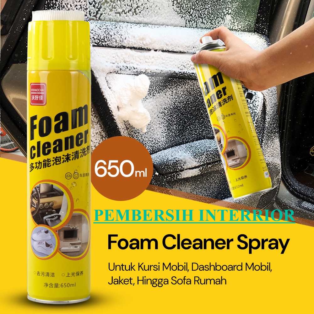 Foam Cleaner Spray Car Interior Agent Cleaner 650 ml Pembersih Busa Perawatan Mobil Pembersih Busa S