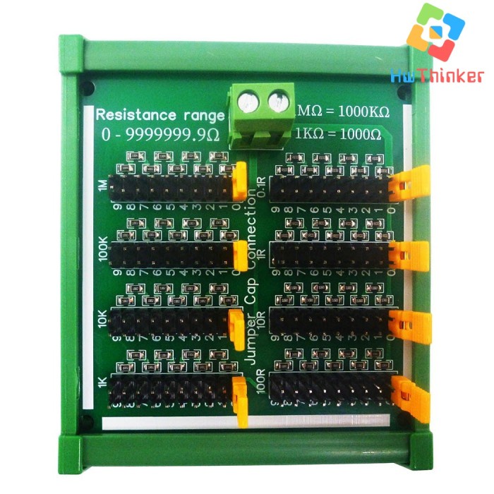 DNR1A07 0.1R - 9999999R Seven Decade Programmable Resistor Range Board