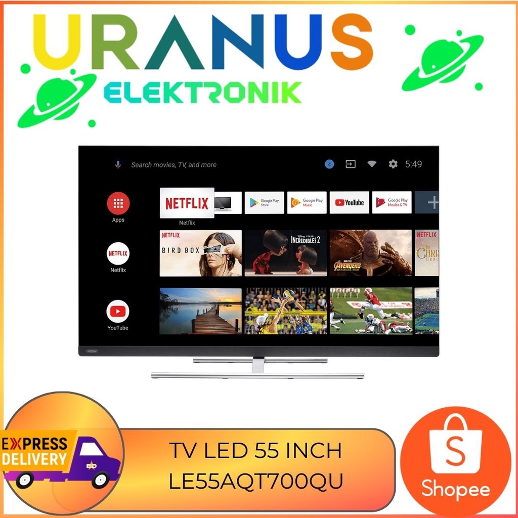 AQUA LE55AQT7000QU SMART TV 55INCH TV LED TEKNOLOGI TV CERDAS