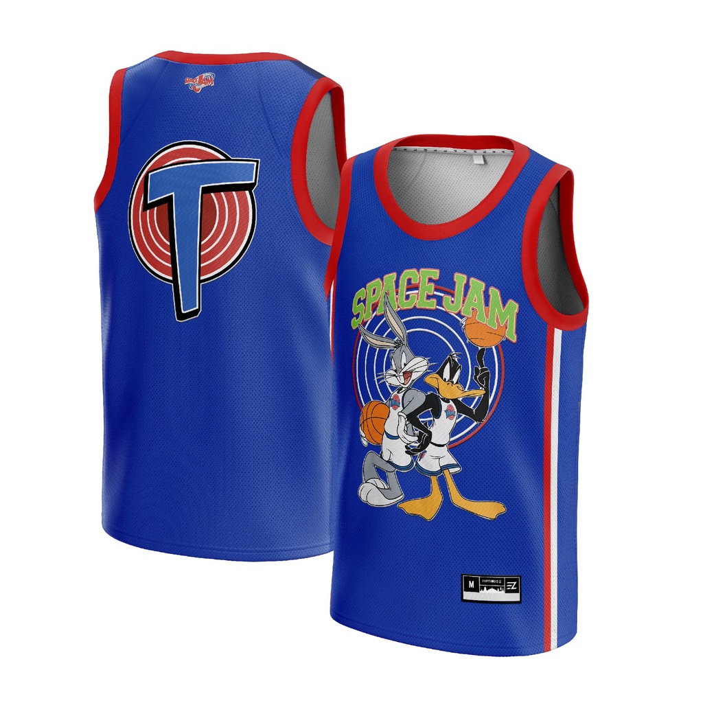 [ORIGINAL] Jersey Bugs Bunny Tune Squad Space Jam BIRU - Swingman Bola Basket Baju Kaos T-Shirt Tshi