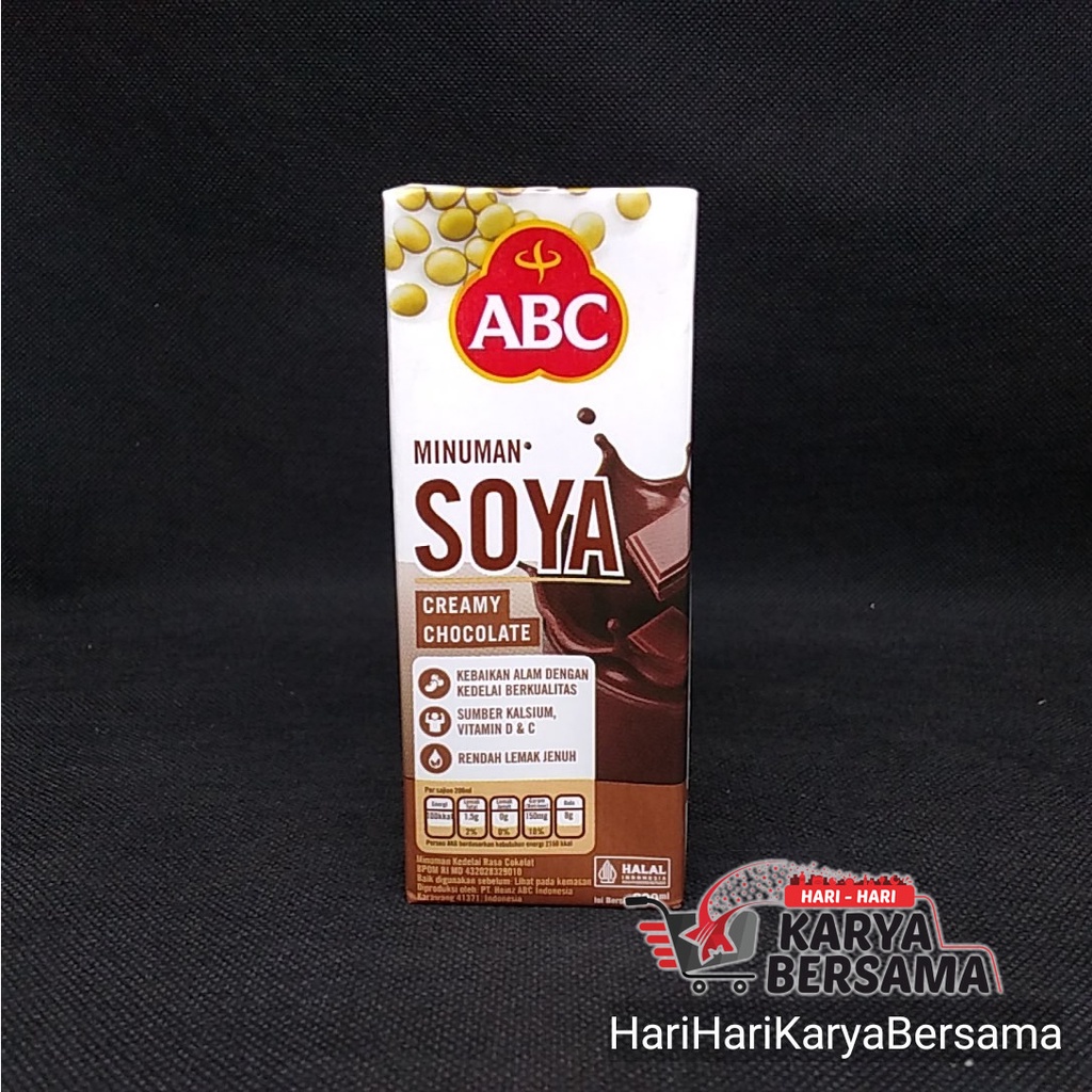 

MINUMAN ABC SOYA MILK SARI KEDELAI CREAMY CHOCOLATE 200ML