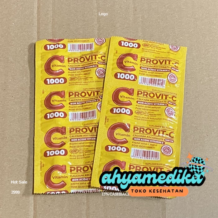 (BISA COD)- provit c 1000 mg PER strip 6 kapsul ORIGINAL