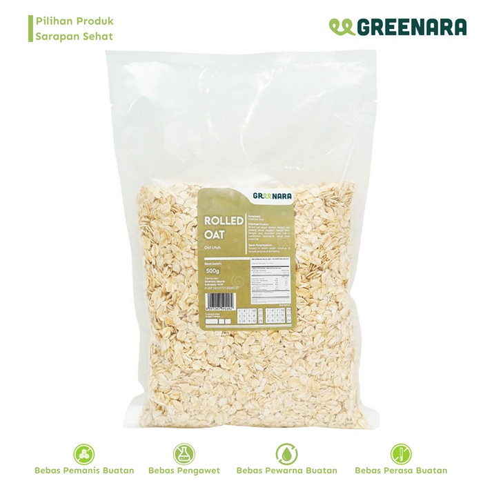 

[KUALITAS TERBAIK] Oat Utuh 500gr / Rolled Oat Premium