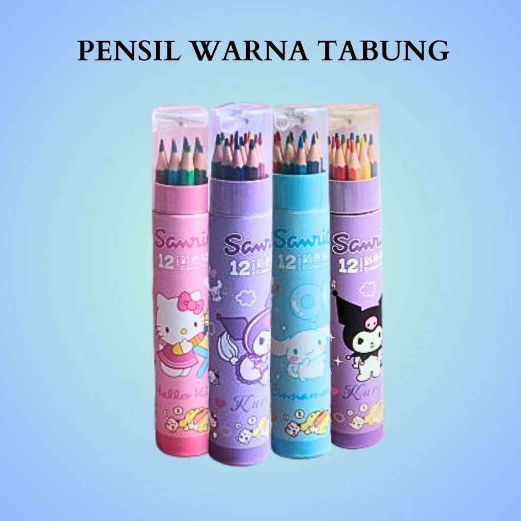 

Pensil Warna Panjang Tabung Sanrio 12 Warna (KT-105) 1 Tube