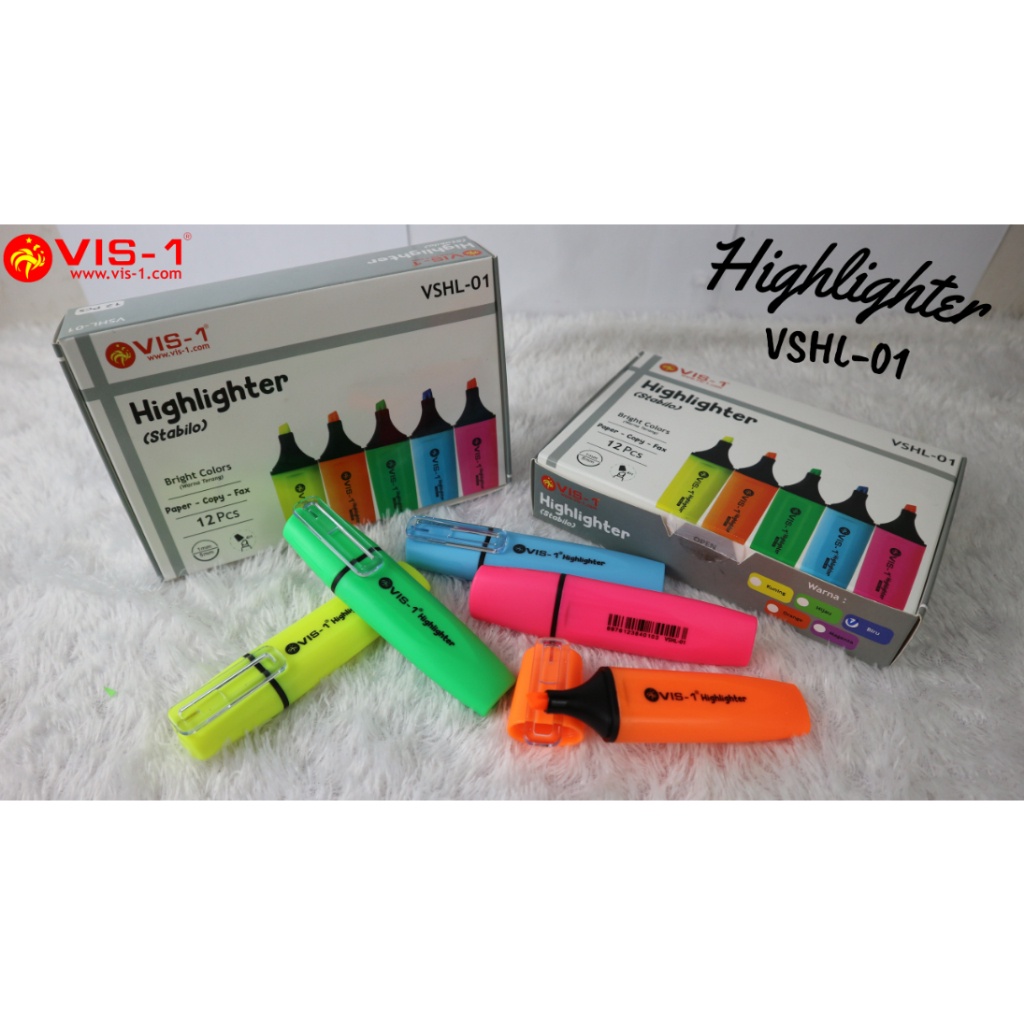 

Highlighter Marker Vis-1 Warna Pastel - VSHL01