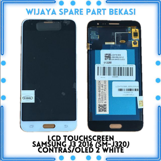 LCD TOUCHSCREEN SAMSUNG J3 2016 CONTRAS/OLED 2 (SM-J320) WHITE