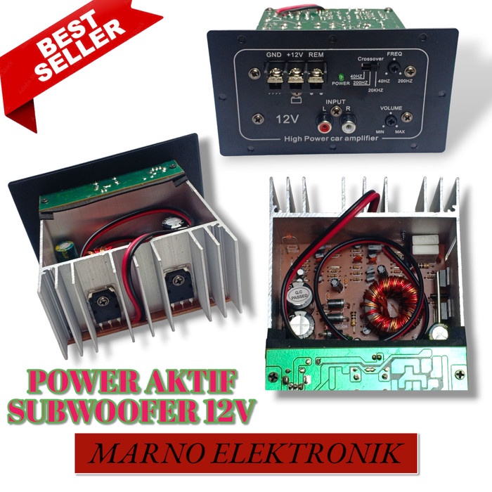 POWER AKTIF SUBWOOFER MOBIL 12V 12 V VOLT ASLI ORIGINAL (ORI)