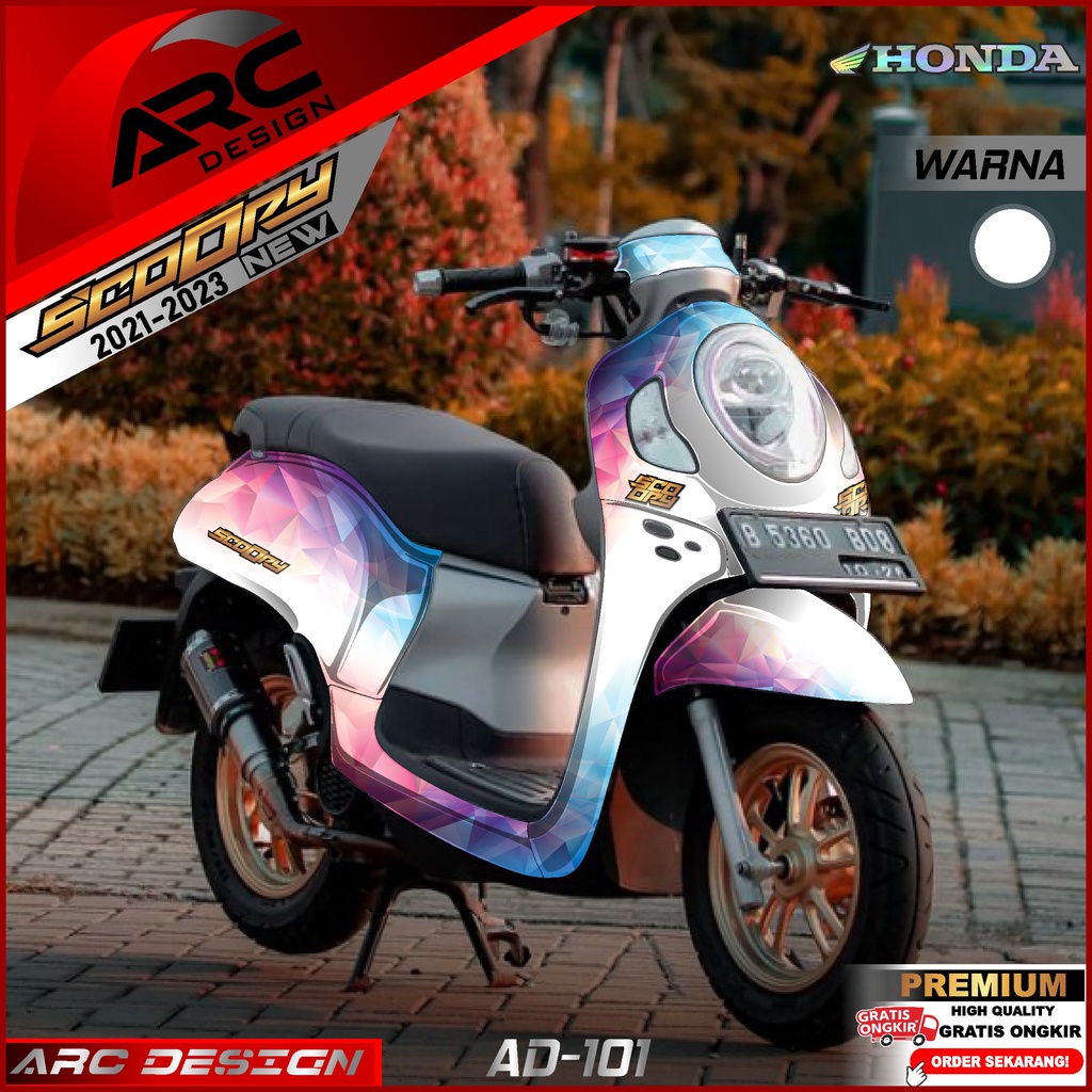 (COD) TERBARU Decal Sticker - Skotlet Stiker Motor Honda All New Scoopy 2021 2022 2023 Fullbody Desa