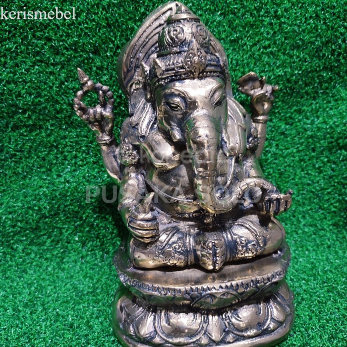 PATUNG GANESHA BESAR KUNINGAN ISTIMEWA antik