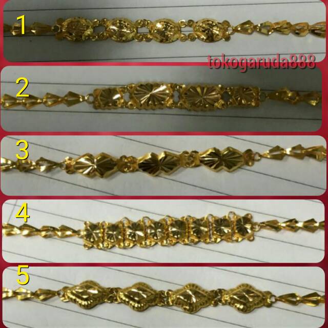 Rantai tangan gelang tali anak dan dewasa emas asli kadar 700 70% 22 1 satu g gr gram gelang tali ku