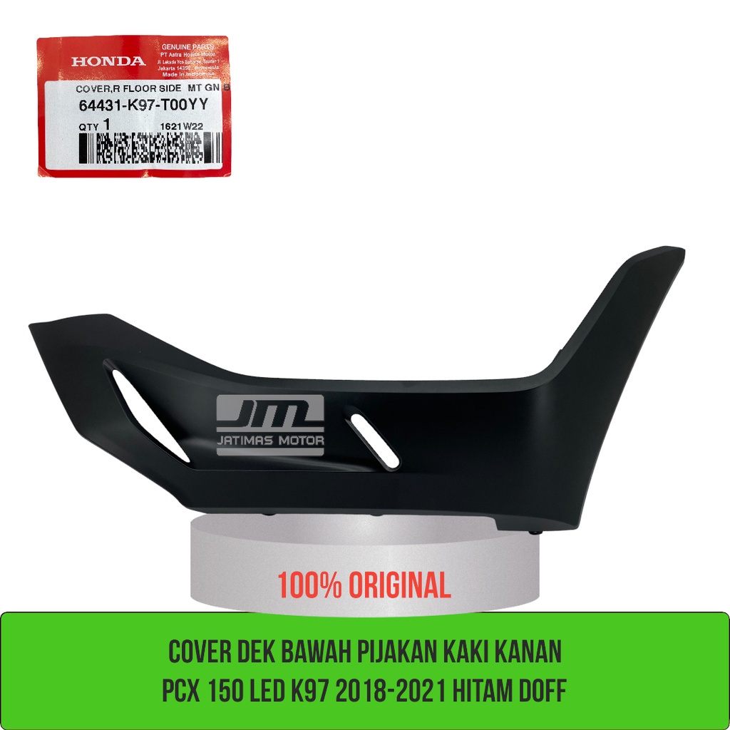 Cover dek bawah pijakan kaki pcx 150 2018-2021 hitam doff 64431-K97-T00YY 64432-K97-T00YY