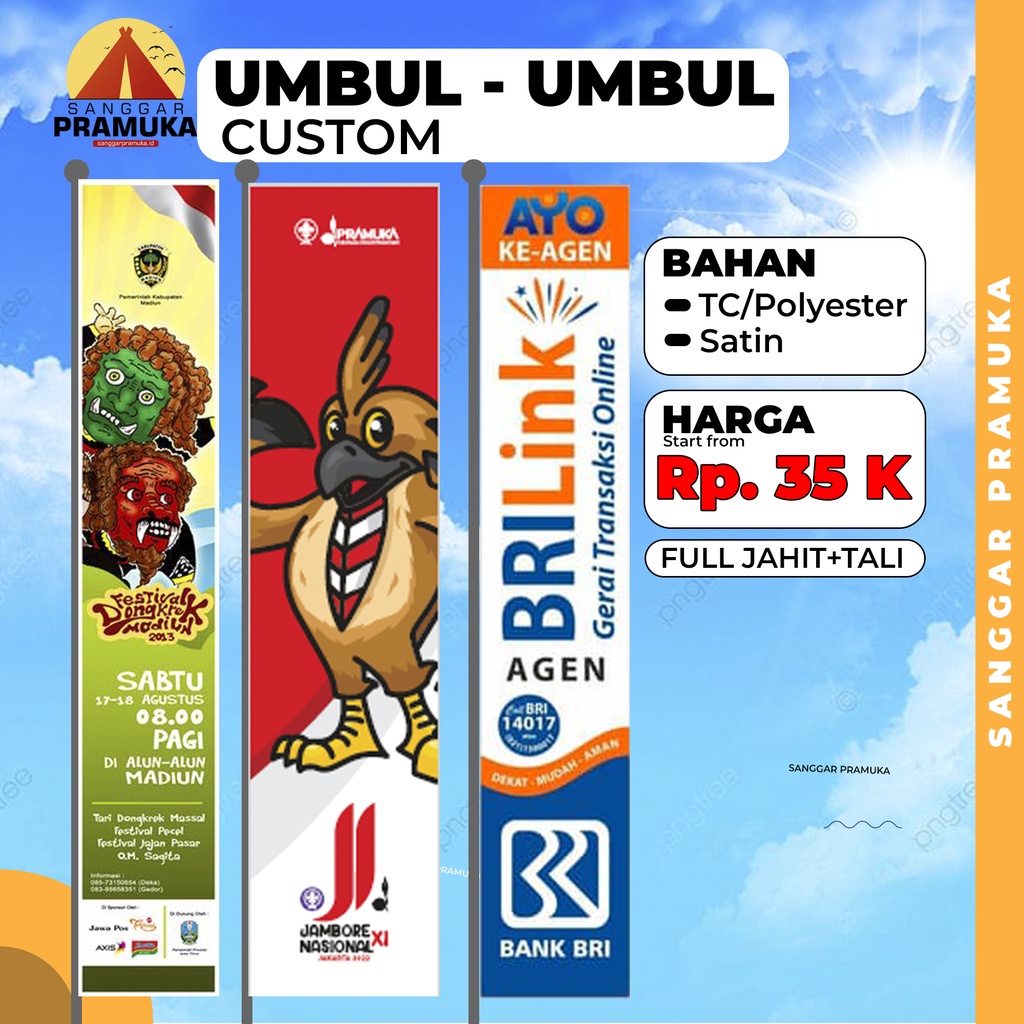 Umbul Umbul Custom / Cetak Umbul Umbul / Print Umbul Umbul / Umbul Umbul Printing