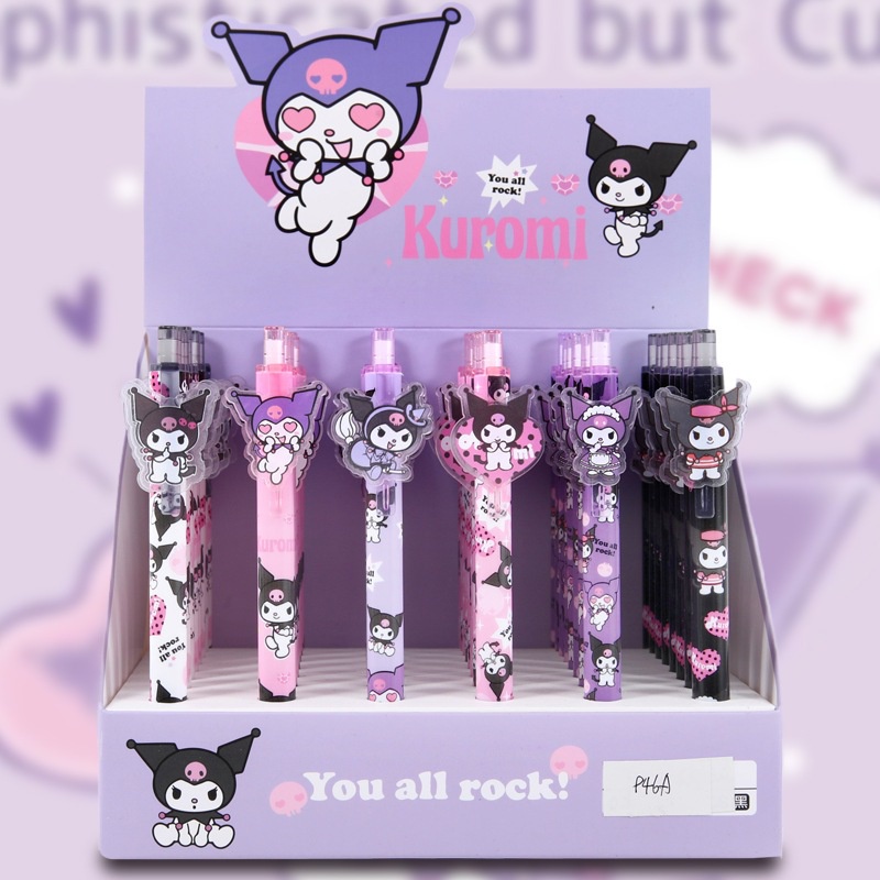 

PULPEN GEL CETEK AKRILIK MEKANIK 0.5MM 1Pcs / BALLPOINT MEKANIK / Pena 0.5MM Motif Sanrio Kuromi / Pena Gel Karakter Sanrio Lucu Baru