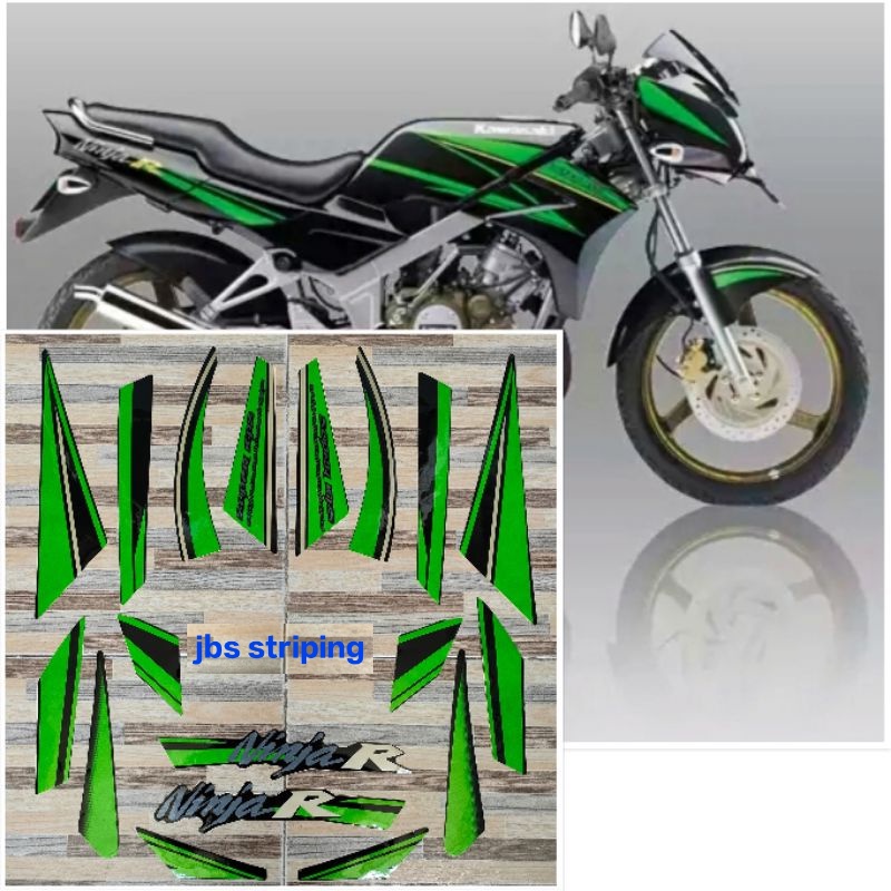 Stiker ninja r Striping  Kawasaki Ninja R SE hijau tahun  2015 list body ninja r