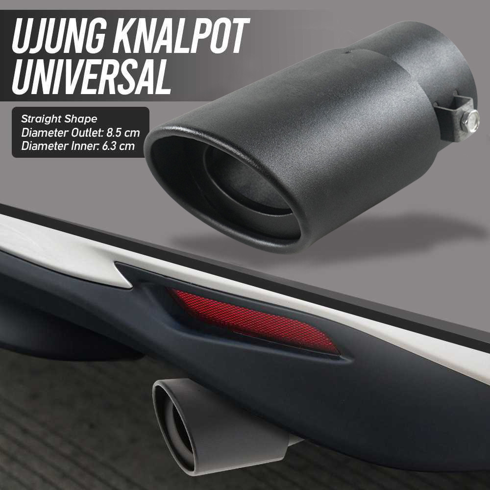 [COD] Ujung Knalpot Muffler Exhaust Tip Tailpipe Universal Car 15cm
