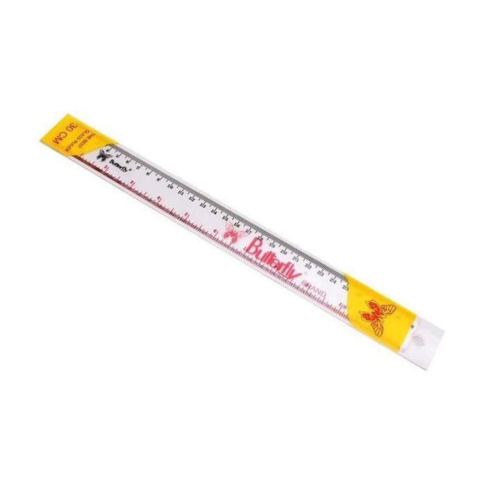 

(PACK) Penggaris Plastik / Plastic Ruler 30 cm - Butterfly