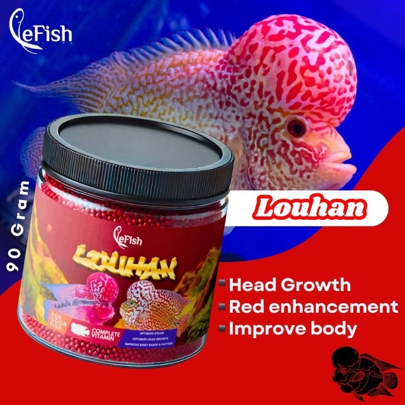 Le Fish Pelet Louhan Jenong dan Warna Dengan Spirulina Charophyll