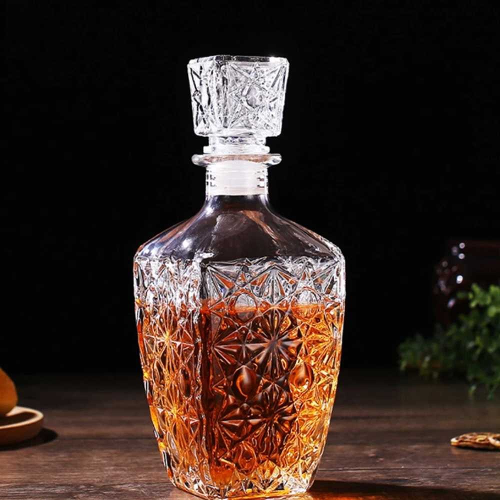 promo pembukaan Februari Temkin Whisky Decanter Glass Bottle Liquor Scotch Luxury Diamond 750ml - C0