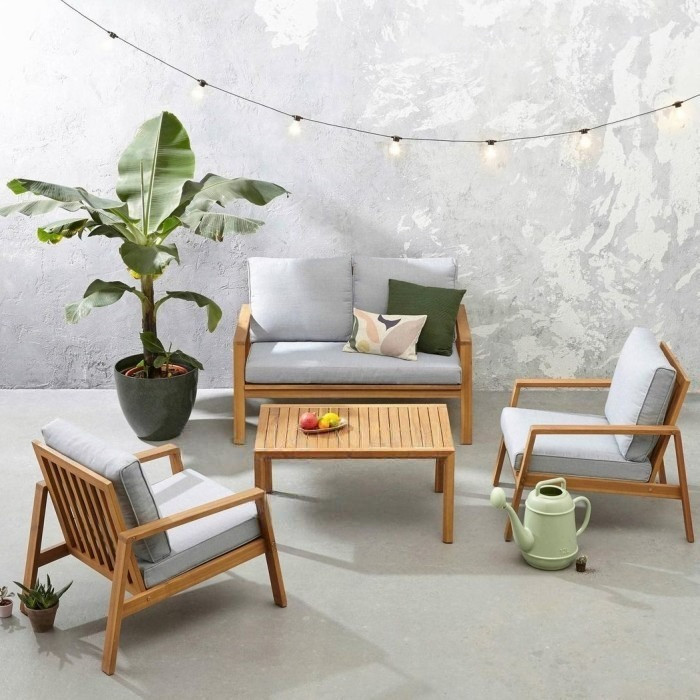 Bangku Sofa Kayu Minimalis | Kursi Tamu Sofa Kayu | Bangku Sofa Teras