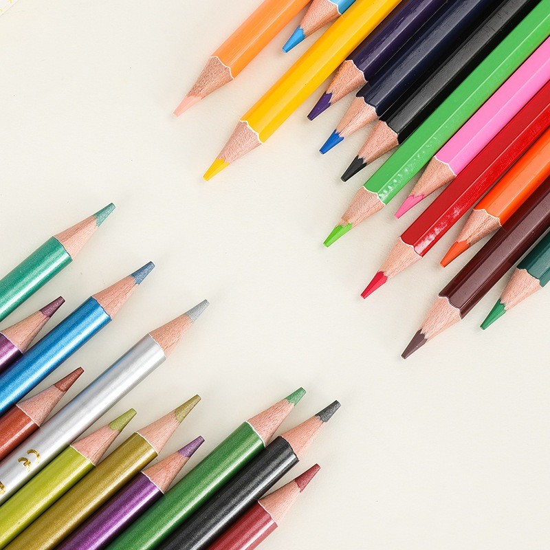 

BOBOMART PENSIL WARNA 12 WARNA COLORED PENCIL WARNA ANAK SEKOLAH MURAH PASTEL NEON METALIC COLOR