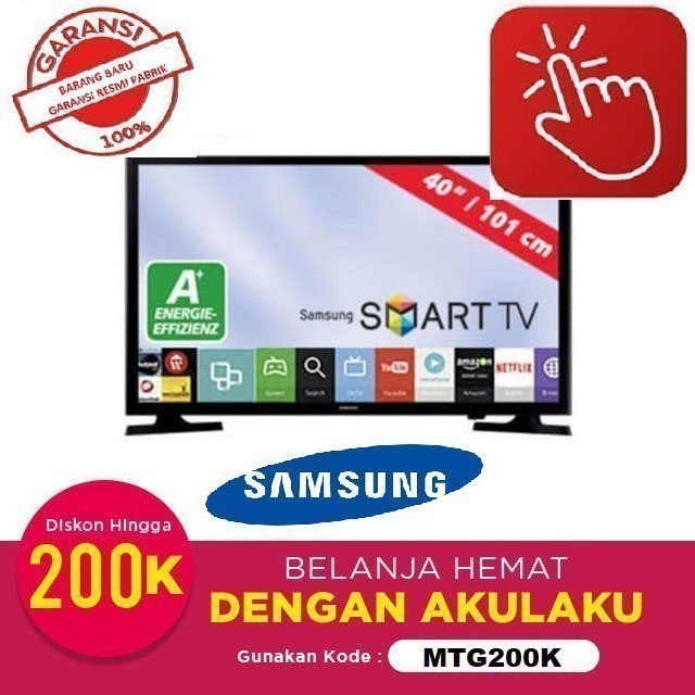 SAMSUNG FHD LED TV 40 inch - 40J5250 , SMART TV, DIGITAL,resmi SAMSUNG