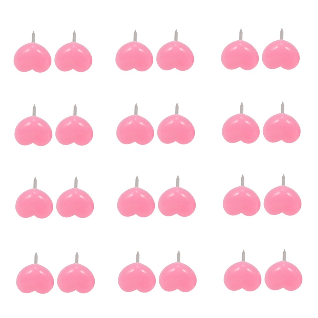 

Heart shape 50pcs Plastic Quality Cork Board Safety Colored Push Pins Thumbtack Office School Accessories Supplies Pink