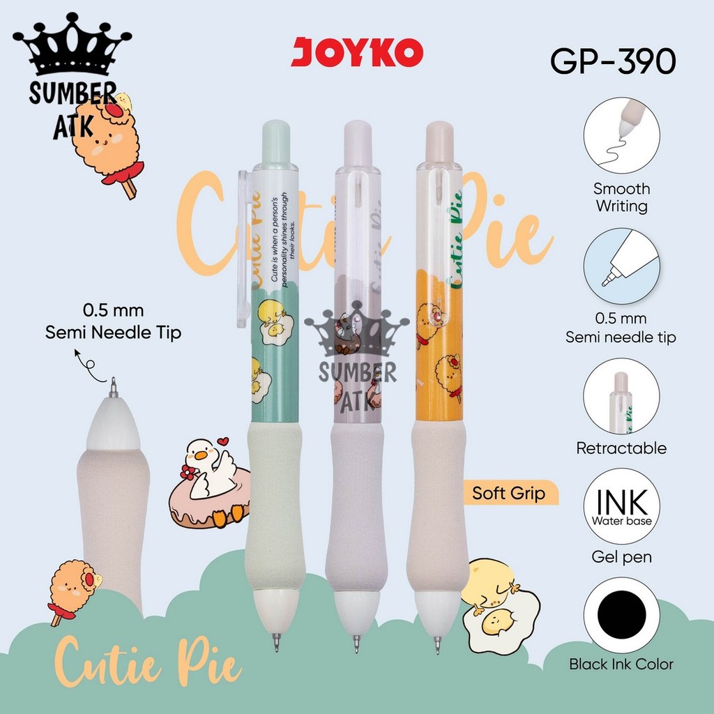 

Gel Pen Pulpen Pena Joyko GP-390 Cutie Pie Gel 0.5 mm