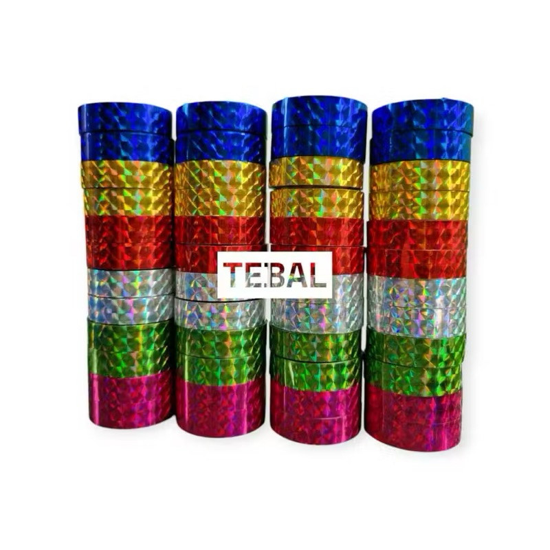 

(wk acc) isolasi metalik 12 roll / Isolasi hologram/solatip hologram/solatif/1 slop isi 12pc/solasi /isolasi