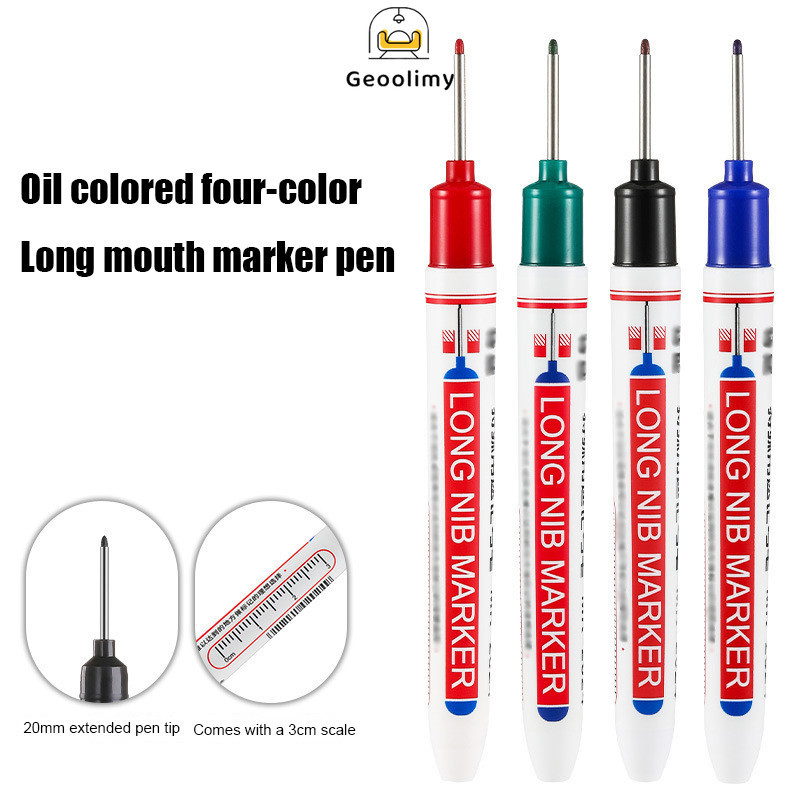 

Spidol Tukang Penanda Kepala Panjang / Pulpen Tulisan Serbaguna Tukang Bangunan Lubang Dalam Spidol Berminyak Tahan Air Cepat / Geoolimy