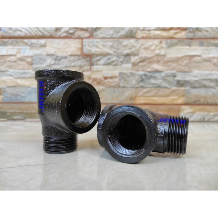 JP5822 TEE/LETTER T CABANG TIGA POMPA AIR BESI ANTI KARAT (SAMBUNGAN POMPA)