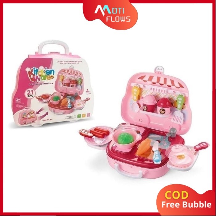 Mainan Anak Kitchen Ware Set Koper - Mainan Masak-Masakan Anak Kecil