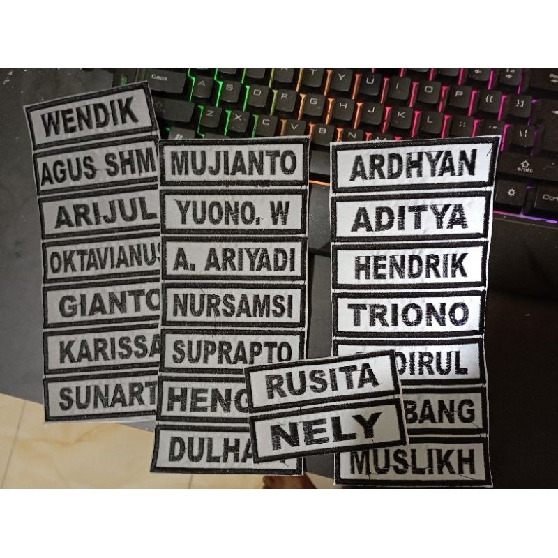 Bordir Bordir Nama Tempel