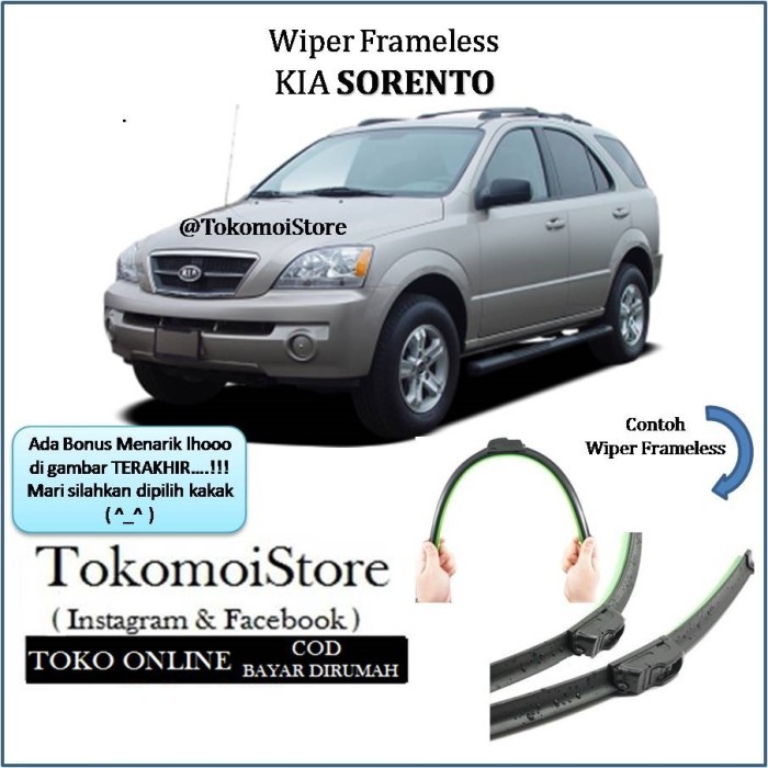 KokoWiper Wiper Kaca Mobil KIA Sorento 2003 2004 2005 2006 2007 2008 2009 - Belakang Saja