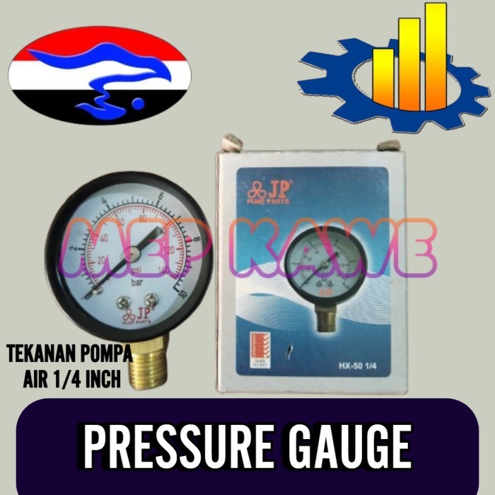 PRESSURE GAUGE TEKANAN POMPA AIR 1/4 INCH