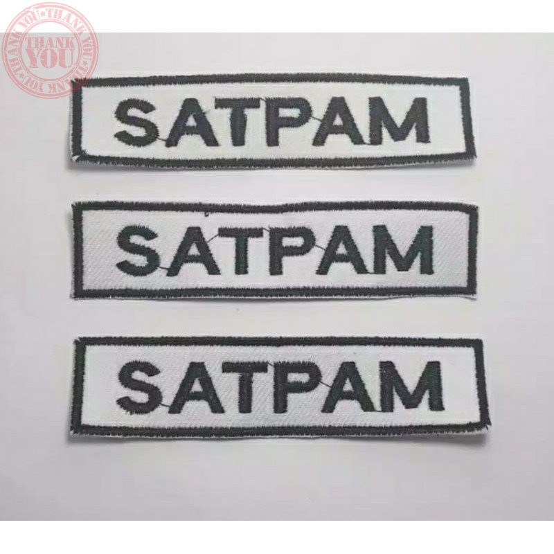Bordir bedge bet satpam bordir satpam Logo satpam nama Terbaru BordirNama dada bordir
