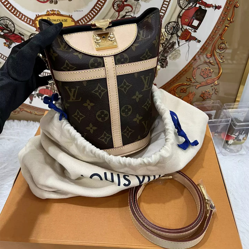 【bekas asli】（ M43587） Tas tangan Louis Vuitton DUFFLE/tas chip/tas bahu presbyopic klasik/tas/tas se