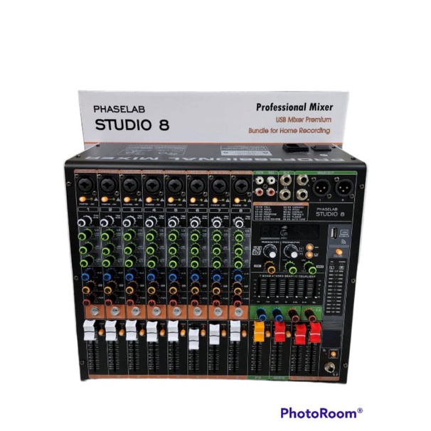 PHASELAB studio 8 mixer audio 8 channel bluetoot original garansi resmi
