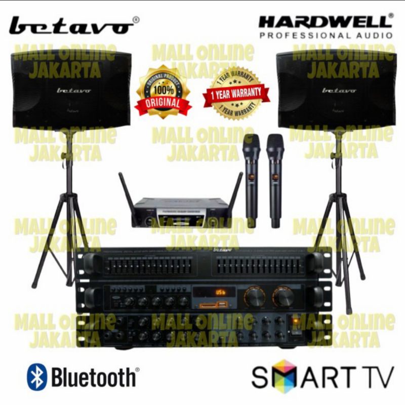 Paket Karaoke Set 10inch Betavo Original sound System rumahan