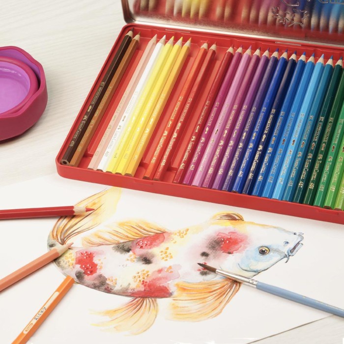 

Faber-Castell Watercolor Pencils 36L Tin Case
