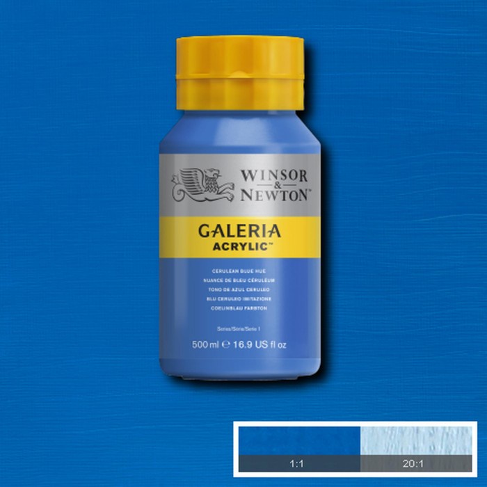

Cat Akrilik Winsor & Newton Galeria 500ml Series 1 Acrylic - 01/03 - CERULEAN BLUE H