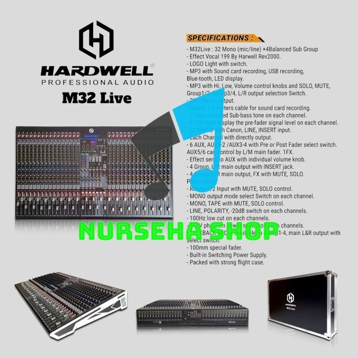 mixer hardwell M32 Live mixer audio hardwell 32 channel original