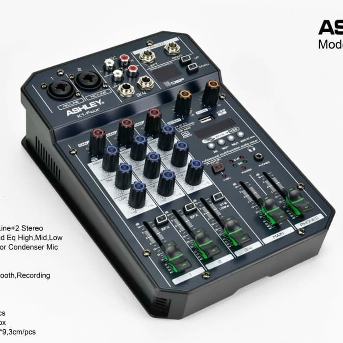 Mixer Ashley K1-four Baru 4 Channel Usb Bluetooth